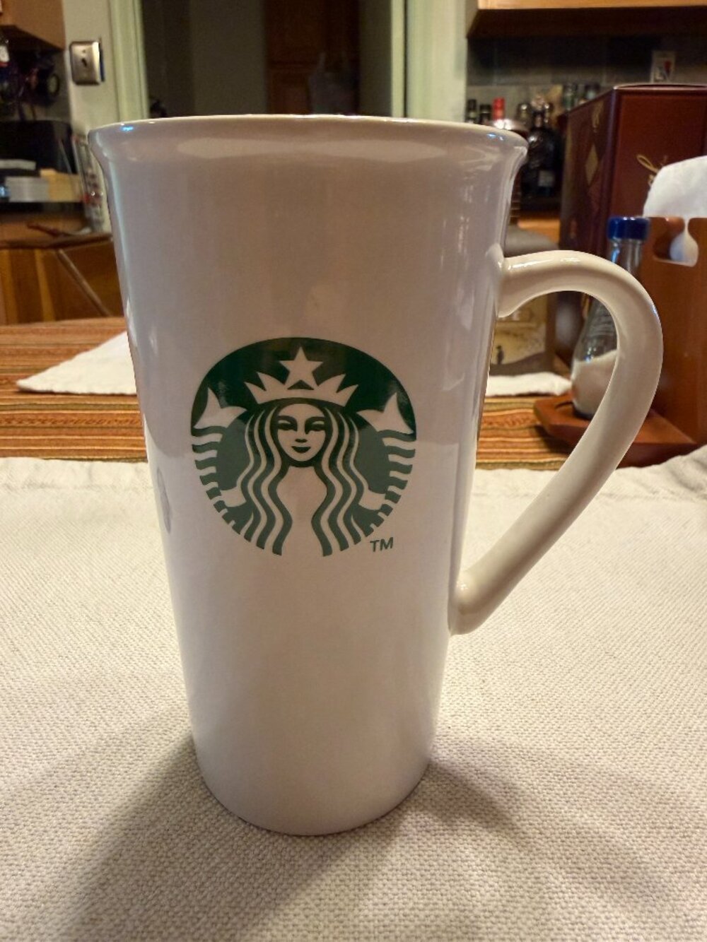 Starbucks 2012 16 oz White Ceramic Latte Mug Coffee Cup Siren Logo Collectible ☕
